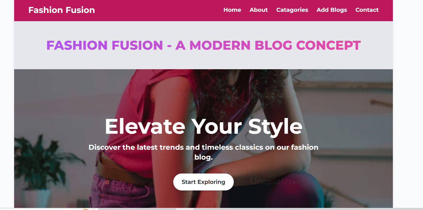 fashion blog Website thumbnail