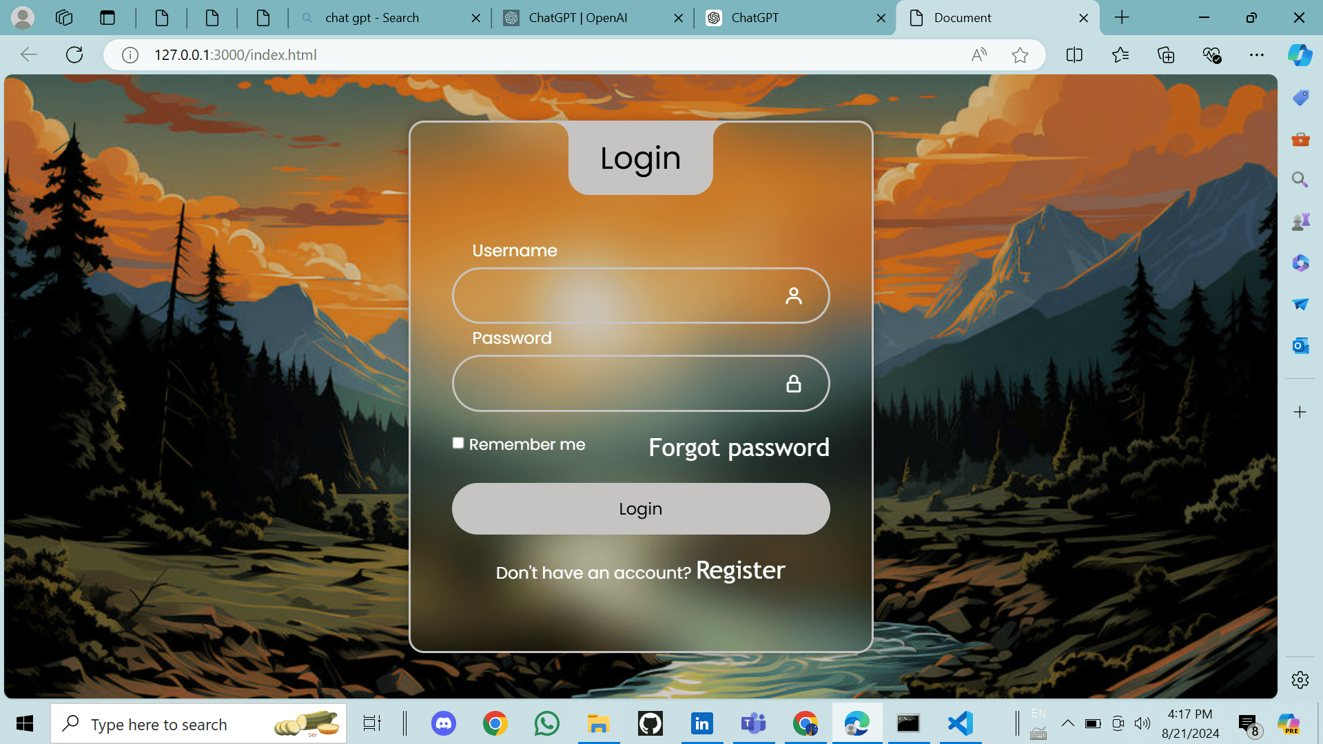 Login Page thumbnail